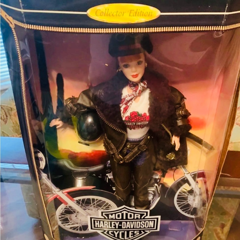 Harley-Davidson Doll with Black and Brown Outfit